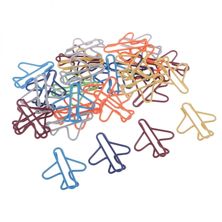Airplane Paper Clips Assorted Colour (25 pcs) Passenger Flight Log Book